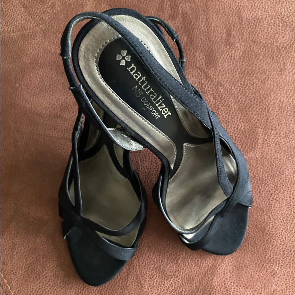 Naturalizer Prissy Black Fabric Heels Elegant Design 8M